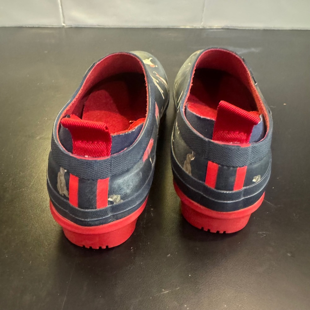Joules Garden Clogs Womens Size 9 Navy Blue Red Rainy Day Dogs Waterproof Shoes - Picture 4 of 7